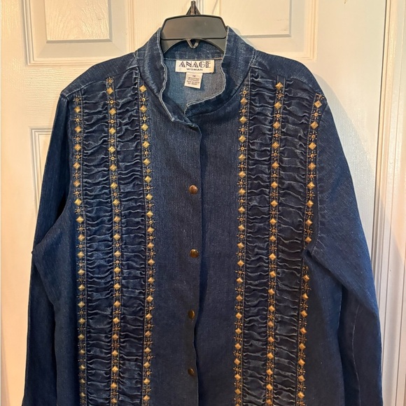 ANAC Denim Jacket with‎ Embroidered Details - Picture 1 of 3